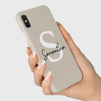 Personalised Nude Monogram Phone Case By Nineteen
