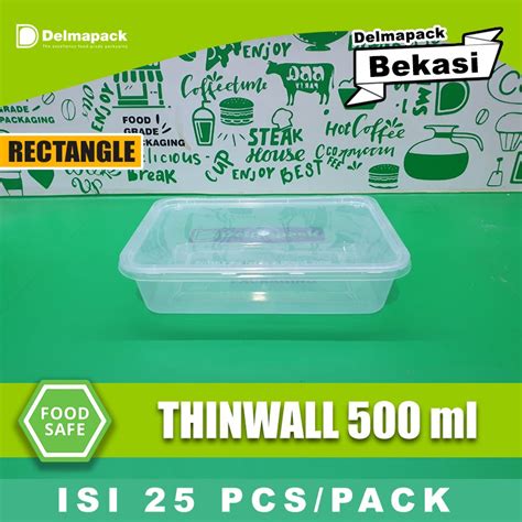 Jual Thinwall Ml Kotak Makan Ml Foodgrade Shopee Indonesia