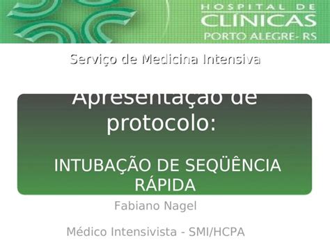 Ppt Protocolo Intuba O Sequ Ncia R Pida Hcpa Pdfslide Net