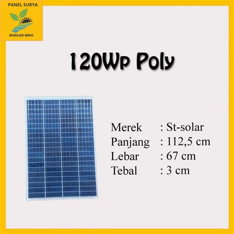 Jual PANEL SURYA 120 WP MONO 120WP SOLAR CELL Shopee Indonesia