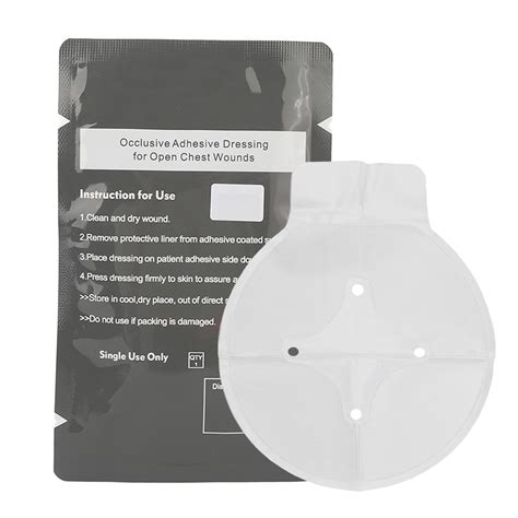 Vented Chest Seal Excellent Sealing 4 Vent Emergency Hydrogel Chest ...