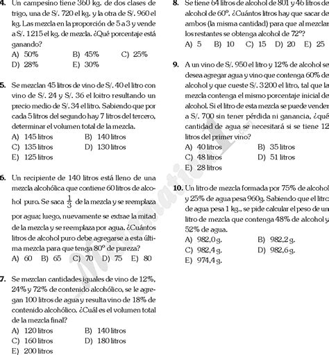 REGLA DE MEZCLA Y ALEACIÓN EJERCICIOS RESUELTOS PDF