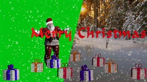 Merry Christmas Animation 2 Green Screen Effect Youtube