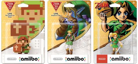 8-bit Link, Ocarina of Time Link, and Majora's Mask Link amiibo getting ...