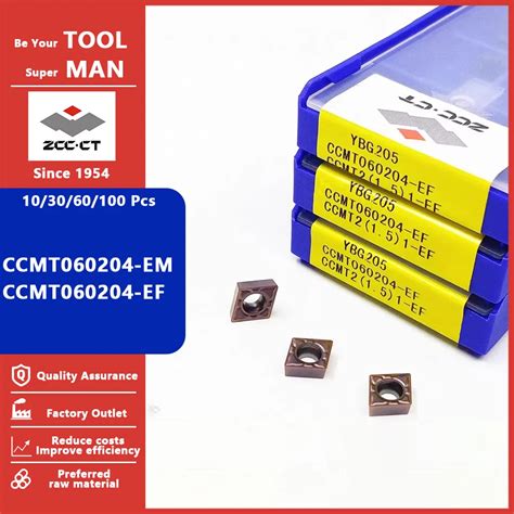 ZCC CCMT060204 EM CCMT060204 EF YBC YBM YBD External Turning Tools