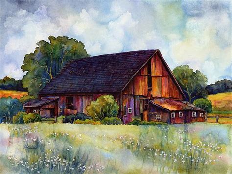 This Old Barn By Hailey E Herrera Barn Art Barn Painting Watercolor Barns