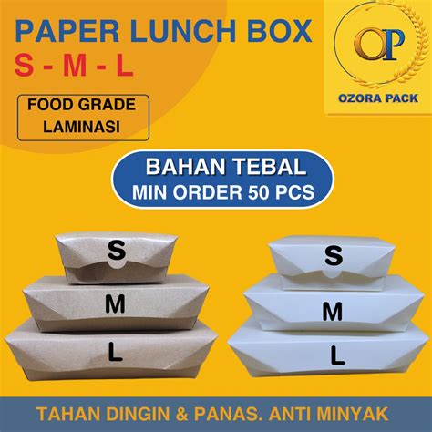 Jual Paper Lunch Box Polos Paper Lunch Box Bahan Kraft Coklat Size S