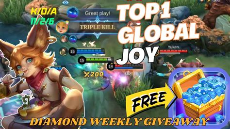 Diamonds Ml Giveaway Joy Best Build Top Global Gameplay