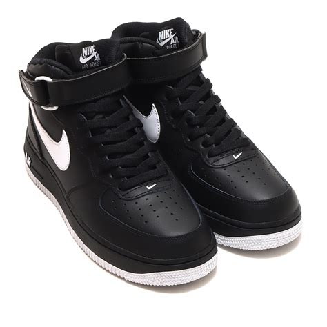 NIKE AIR FORCE 1 MID '07 BLACK/WHITE-BLACK 23SP-I（ナイキ エア フォース 1 MID '07 ...