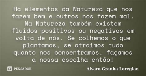 Há Elementos Da Natureza Que Nos Fazem Alvaro Granha Loregian Pensador