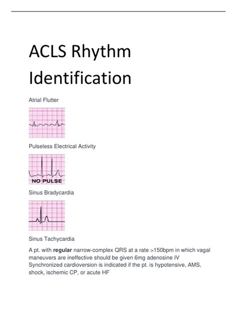 Latest Acls Rhythm Identification Exam Acls Rhythm Identification Stuvia Us