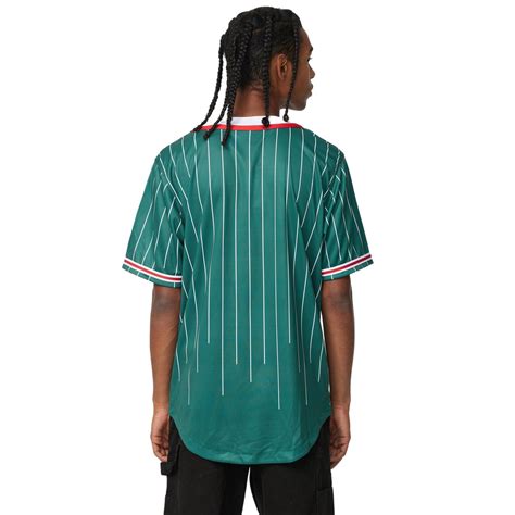 T Shirt Karl Kani Serif Pinstripe Baseball Karl Kani Top Marques