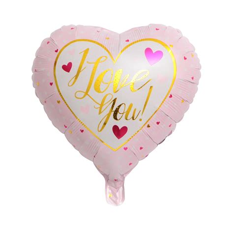 Inch Heart Shape Happy Wedding Decorations I Love You Foil Balloons