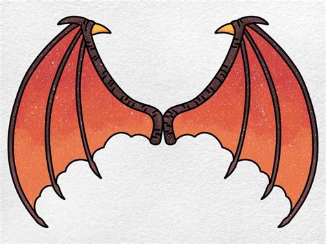 How To Draw Dragon Wings Helloartsy
