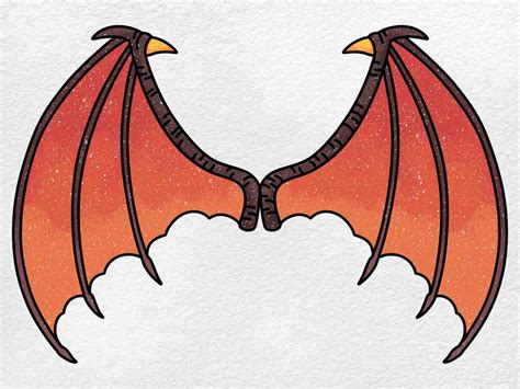 How to Draw Dragon Wings - HelloArtsy