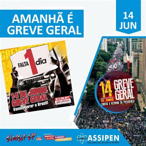 Assembleia do IPEN aprovou adesão a Greve Geral Amanhã vamos parar