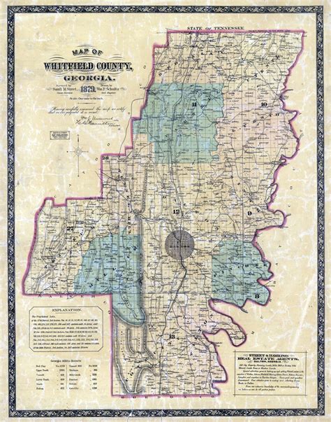 1879 Map of Whitfield County Georgia Dalton Landowner Reprint - Etsy