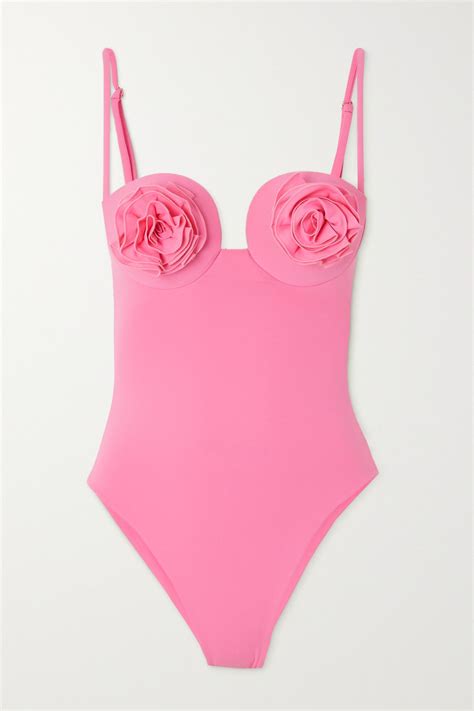 Magda Butrym S Swimsuit Has The Designer S Signature Flowers At The