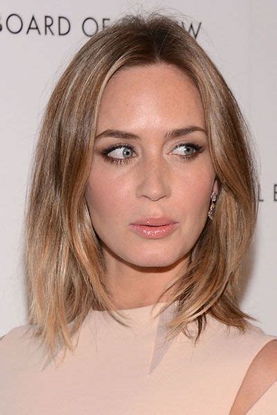 Liebe Emily Blunt Lange Bob Mit Subtilen Ombre Farbe Bob Frisur