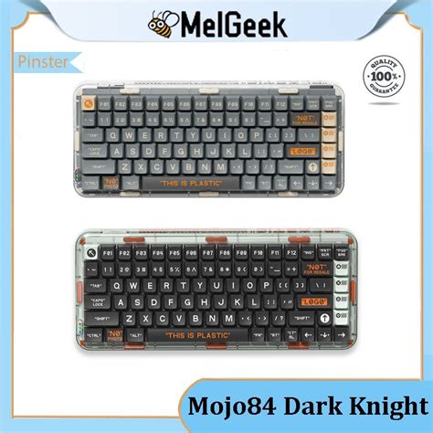 MelGeek Mojo Dark Knight Transparent Wireless Mechanical Keyboard Three Mode Bluetooth Hot