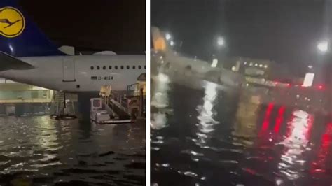 Flugausfälle nach Unwetter am Frankfurter Flughafen Gestrandete