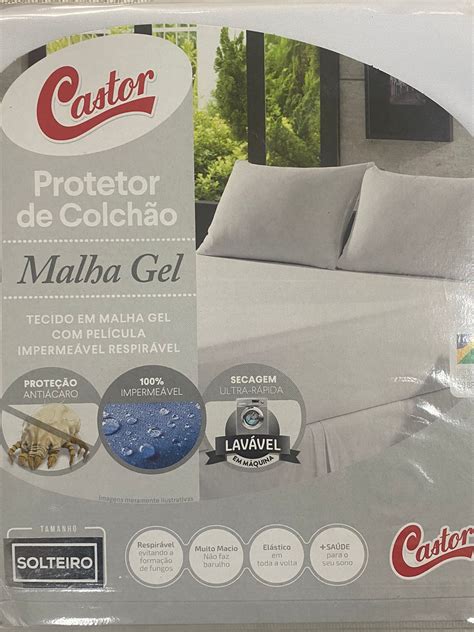 Protetor De Colchão Casal Impermeável Malha Gel 140x190x50