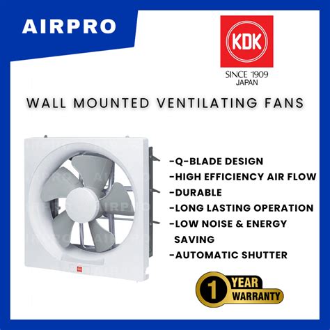 Kdk Wall Mounted Ventilating Fans 20cm8 25cm10 30cm12