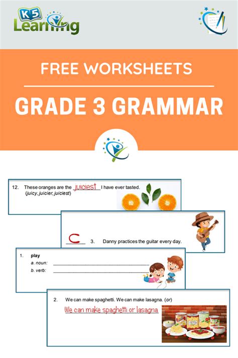 Grade 3 Grammar Worksheets K5 Learning