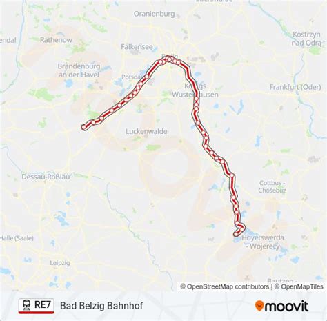 Re7 Route Schedules Stops Maps Bad Belzig Bahnhof Updated