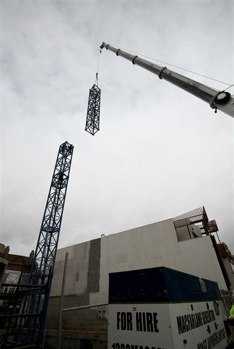 Tower Crane Installation At Elsternwick Ag Construct