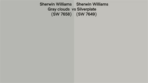 Sherwin Williams Gray Clouds Vs Silverplate Side By Side Comparison