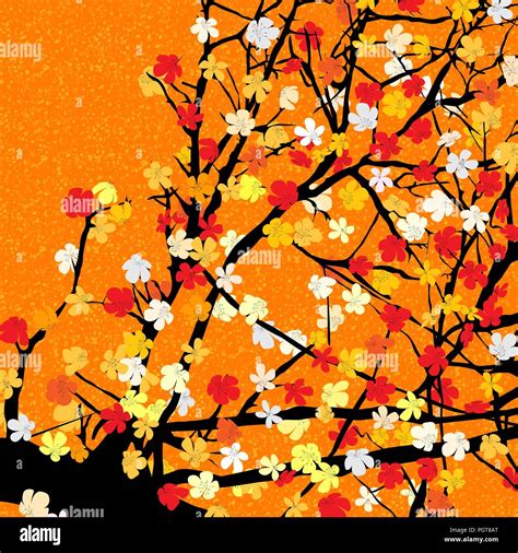 Spring Theme Blossom Tree Background For Print Stock Vector Image And Art Alamy