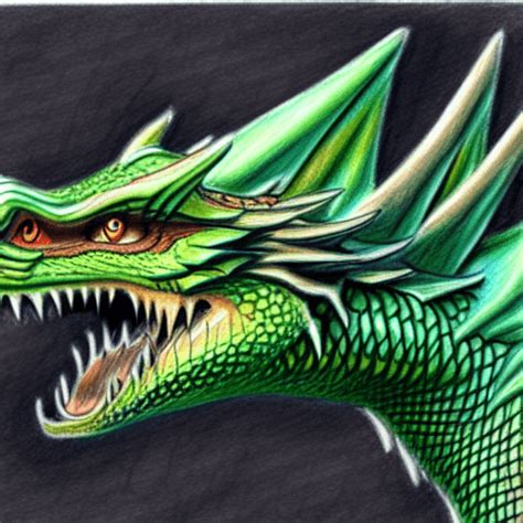 Realistic Dragon Drawing · Creative Fabrica