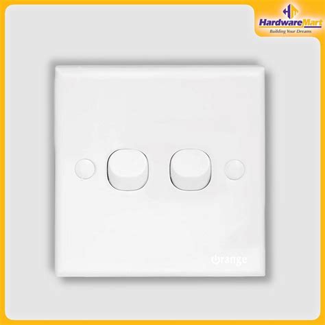 Casablanca Series 10a 2 Gang 1 Way Switch White Colour Orange