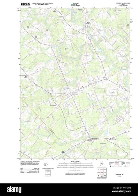 Maine USGS Historical Map Gorham 20110825 TM Restoration Stock Photo ...