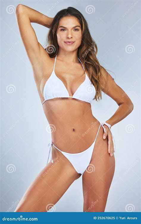 She Looks Totally Flawless In A Bikini Studio Portrait Of An