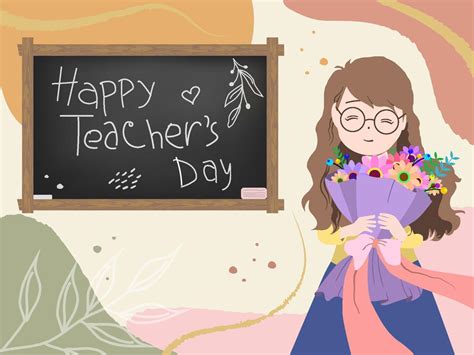 Happy Teacher S Day With Aesthetic Background 22661066 Vector Art At