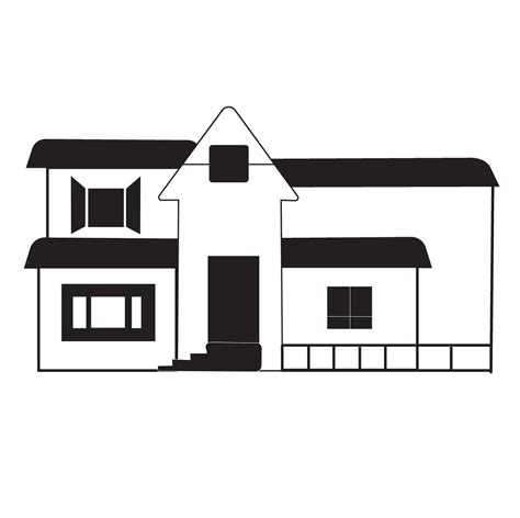 luxury house vector design illustration in black and white colors. suitable for logos, icons ...