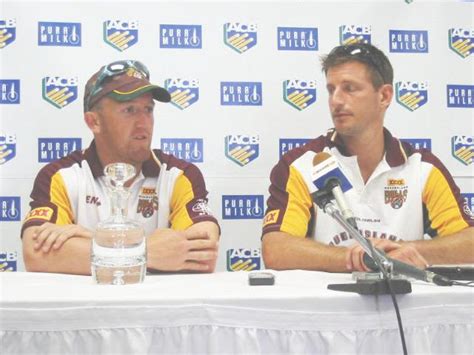 Queensland Captain Michael Kasprowicz And Man Of The Match Clinton