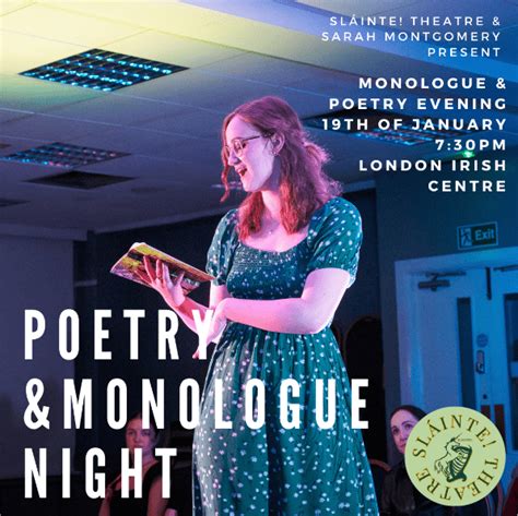 Poetry and Monologue Night with Sarah Montgomery and Sláinte at London