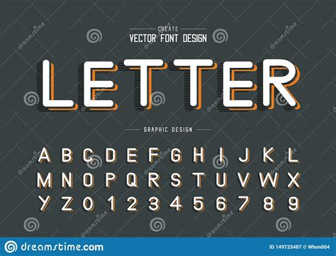 Font And Alphabet Vector Typeface Letter And Number Design Graphic