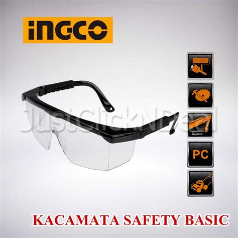 Jual Ingco Kacamata Kerja Proyek Goggle Clear Safety Glass Kaca