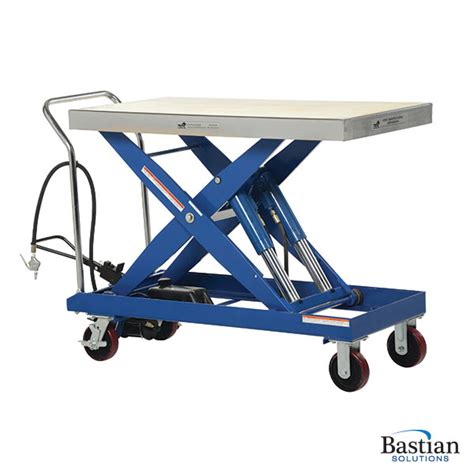 Carbon Steel Air Hydraulic Lift Table Color Blue At Best Price In
