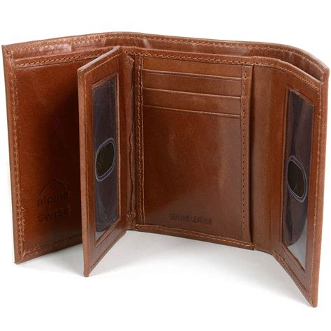 Mens Trifold Wallet Extra Capacity Inside Slots Id Windows By