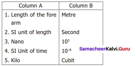 Samacheer Kalvi 6th Science Solutions Term 1 Chapter 1 Measurements