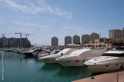 Marina at The Pearl in Doha, Qatar Stock Photo | Adobe Stock