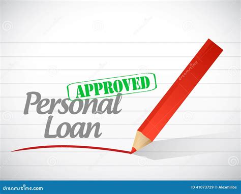 Approved Personal Loan Stamp Illustration Design Stock Illustration