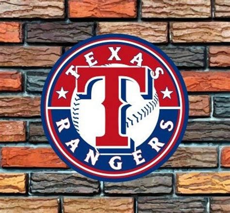 Texas Rangers Logo Round Metal Sign Baseball Signs T For Fans