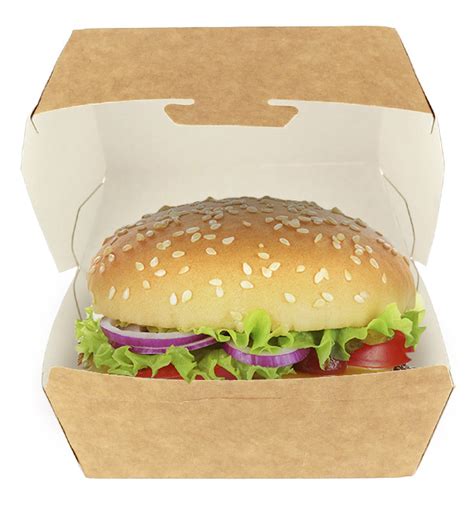 Paper Burger Box Kraft X X Cm Units