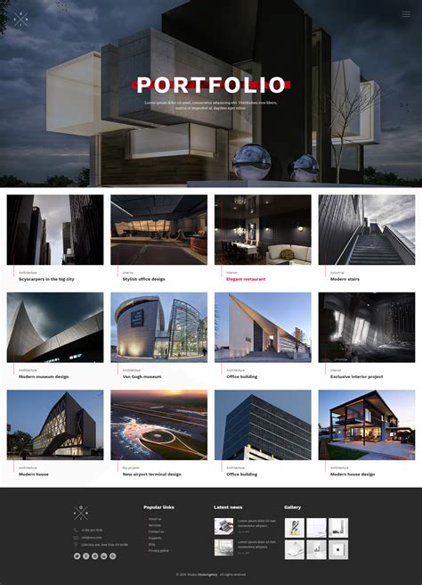 Architecture Portfolio Psd Template Free Download Printable Templates